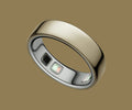 Titanium smart health ring in Gold — sensors